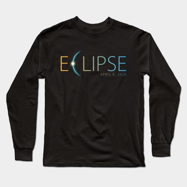 American Solar Eclipse 2024 Total Solar Eclipse April 8 2024 Long Sleeve T-Shirt by TrendyStitch